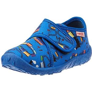 Superfit Spotty Baby - jongens Muiltje pantoffels, Blauw Veelkleurig 8080, 18 EU