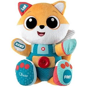 Chicco Foxy Tweetalig pluche dier voor baby, vos, 3-in-1 Montessori, Spaans en Engels, geïnspireerd educatief speelgoed met 4 interactieve toetsen, speelgoed voor baby's van 6 maanden - 4 jaar