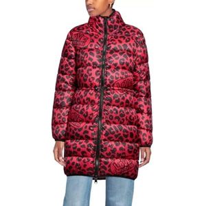 Love Moschino Dames Allover Animal Print Jacket, RED Black, 44