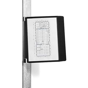 Durable 591801 Wandhouder voor displaypaneel (Vario-magneet Wand 10, met 10 displaypanelen A4) zwart