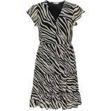 ONLY - ONLMARCIA - Jurk - Beige/Zwart - Dierenprint - Korte Lengte