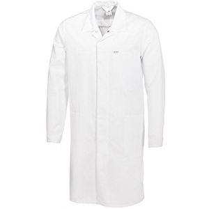 BP 1673 500 unisex mantel van duurzaam gemengd weefsel wit, maat 2XLn