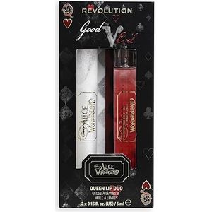 Makeup Revolution - Alice in Wonderland - Lip Duo - Rood en Parels - 5 ml per stuk