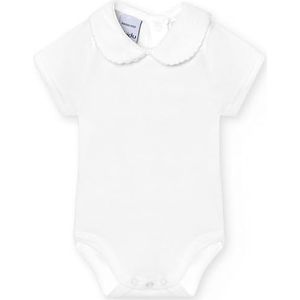 BABIDU Babybody met korte mouwen, 100% katoen, babybody voor pasgeborenen, zacht weefsel, ademend en hypoallergeen, gevoelige huid, baby-body met piqué-kraag, basic babykleding voor jongens en meisjes