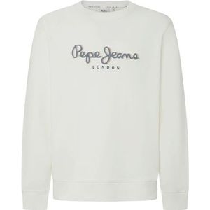 Pepe Jeans Saul Crew Sweatshirt voor heren, Wit (Off White), S