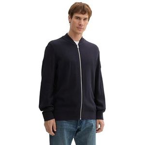 TOM TAILOR Heren gebreide jas, 13160 - Knitted Navy Melange, XXL