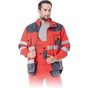 Leber&Hollman LH-FMNX-J_CSBM vormen beschermbloes, rood-grijs-zwart, maat M