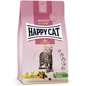 Happy Cat 70541 - Young Junior Land gevogelte - Kattenvoer voor jonge katten vanaf 4 maand - 10 kg inhoud