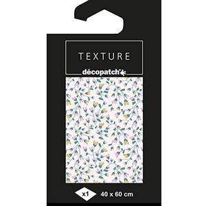 décopatch TD788C - 1 vel 40x60cm décopatch-papier motief textuur, Liberty roze/goud