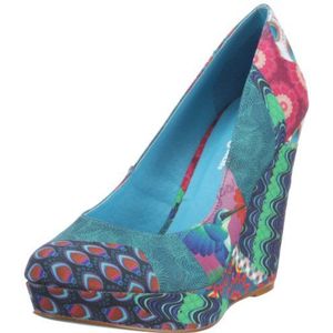 Desigual Dames Shoes_Lisa Pumps, Blau Enamel Blue 5093, 41 EU