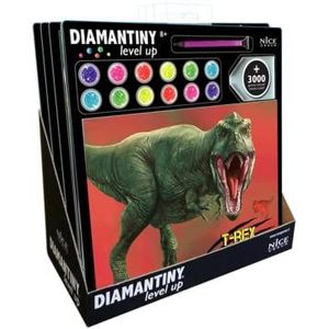 DIAMANTINY Level Up 96400 Creative Art, Diamond Painting Kit, mozaïek, DINOSAURS, 1 gesorteerde afbeelding ter verrassing