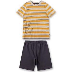 Sanetta Kinderpyjama voor jongens, korte shorty, 100% biologisch katoen, Beeswax, 128 cm