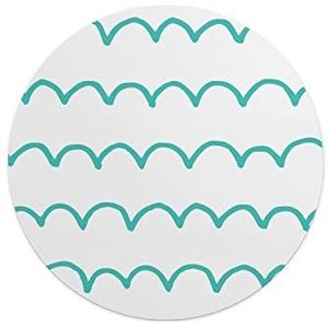 Questo Casa, Ronde digitaal bedrukte muismat, antislip onderkant, voor kantoor en thuis, diameter: 22 cm