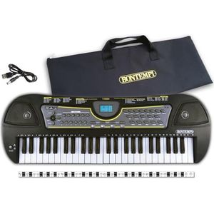 Bontempi 15 4909 Digitaal Keyboard. 49 Midi-toetsen C-C, Zwart/Wit, Jeugd Large / 11-13