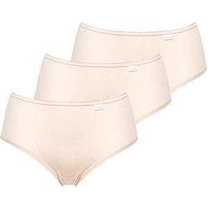 Sans Complexe Eenvoudig katoenen slip voor dames (verpakking van 3), Roze Pioen Zilver, 50