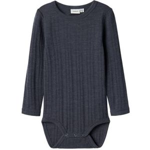 NAME IT Jongens Nmmwang Wool Naald Ls Body Solid Noos Body met lange mouwen, blauw, 86
