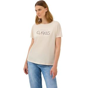 CECIL - Shirt - Katoen-Modaalmix - Korte Mouwen - Boothals