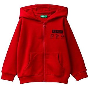 United Colors of Benetton Pullover met capuchon voor kinderen en jongeren, Rood 0 V 3, 3 Jaar