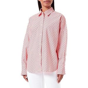 United Colors of Benetton dames overhemd, Roze met rode strepen 67t, S