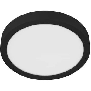 EGLO LED-Plafondlamp Fueva 5, Ø 28,5 cm, ledlamp voor badkamer, lamp plafond van zwart metaal, lichtvlak van wit kunststof, badkamerlamp neutraal wit, IP44
