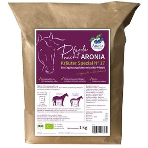 Aronia ORIGINAL Bio Aronia kruiden speciaal nr. 17 voor paarden 1 kg - huidverzorging & welzijn, aanvullend voer voor alle rassen, handgemaakt in Duitsland, 100% biologisch