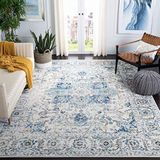 Safavieh Madison Collection MAD603K tapijt met vintage medaillon-motief, 90 x 150 cm, turquoise/ivoorkleur