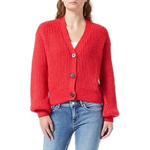 Scotch & Soda Maison dames Fuzzy cardigan met volledige mouwen gebreide jas, Scarlet 1555, M