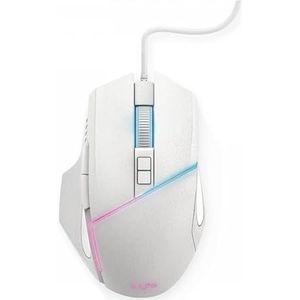 Ergonomische gaming-muis, zeer nauwkeurige optische sensor, RGB-achtergrondverlichting, 6 programmeerbare toetsen, ideaal voor wedstrijdgames.