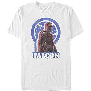 Marvel The Falcon and the Winter Soldier - Distressed Falcon Unisex Crew neck T-Shirt White S