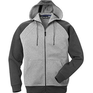 ACODE heren sweatshirt jas met capuchon kleur grijs/donkergrijs maat S