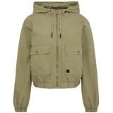 QS - Urban & Casual - Katoenen Pullover - Dennengroen - Met Capuchon