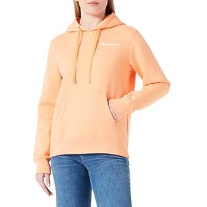 Champion Legacy American Classics Powerblend Fleece Small Logo Hoodie voor dames, Oranje, L