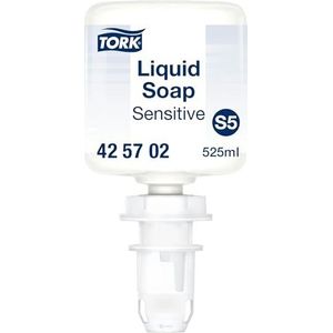 Tork Mini Vloeibare Handzeep voor de gevoelige huid S5, Allergievriendelijk, 8 x 525 ml, 425702