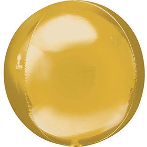 Amscan 2820501 - Orbz folieballon goud, 38 x 40 cm, heliumballon, decoratie, Kerstmis, bruiloft, verjaardag, jubileum