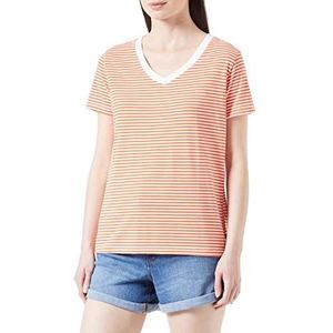 LTB Jeans Dames Hokada T-shirt, Carrot White Stripes 13687, S, Carrot White Stripes 13687, S