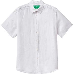 United Colors of Benetton Shirt 5BKU5QJH8, wit optisch 101, S heren, optisch wit 101, S