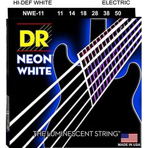 DR Strings - gekleurde gitaarsnaren - wit - .011 - .050