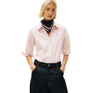 TOMMY HILFIGER Blouse 'ESS'  rosa / wit