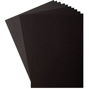 Florence Cardstock (216 GSM) & Glitter Papier (250 GSM), zwart, A4, 10 vellen, voor Scrapbooking, kaarten maken, stansen en meer papierambachten