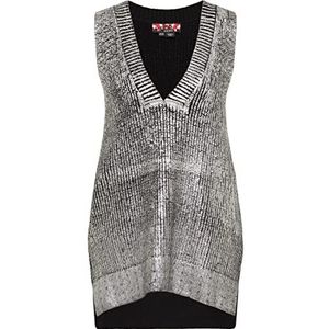 RAIDO Gebreide damestrui 23719522-RA02, zilver zwart, XS/S, zwart, zilver, XS/S