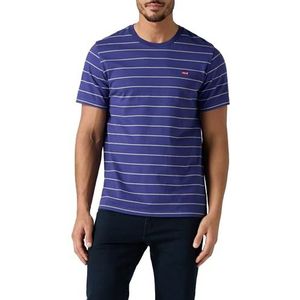 TAPER STRIPE T-shirt - Blauw - Korte Mouwen - Gestreept Patroon
