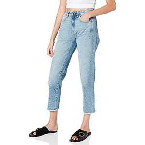 G-STAR RAW Dames Jeans Lanc 3D Hoge Taille Straight Ripped G-Star RAW Dames Jeans Lanc 3D Hoge Taille Recht Geribbeld, blauw (Lt Aged Restored 9436-8970)., 26W x 32L