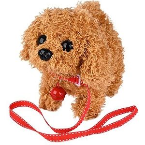 WorWoder Pluche Teddy Toy Puppy Elektronische Interactieve Hond - Wandelen, Blaffen, Staart Wagging, Stretching Companion Animal voor Kinderen (Teddy Dog)