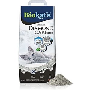 Biokat's Diamond Care Classic, geurloos - Fijne kattenbakvulling met actieve kool en aloë vera - 1 zak (1 x 10 l)