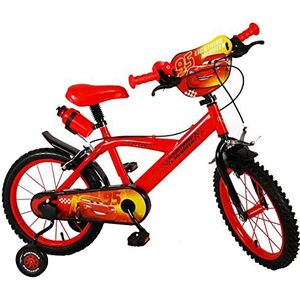 albri, Fiets 16 inch Cars Unisex kinderen, rood