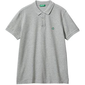 United Colors of Benetton Poloshirt voor heren, Grijs melange medium 501, 3XL