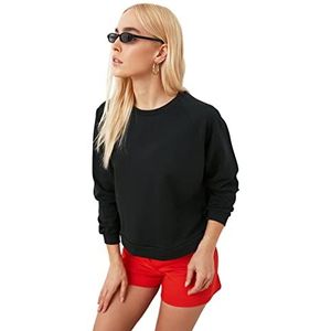 Trendyol Katoen & polyester Sweatshirt - Zwart - Regular S Black, Zwart, S