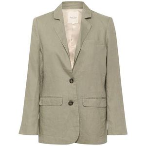 Part Two Damesblazer Single-Breasted Notch Lapel Regular Fit Ronde Corners, Vetiver, 38 NL