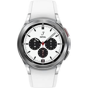 Samsung Galaxy Watch4 Classic 4G, 42 mm, zilver, smartwatch, draaibare ring, gezondheid, wellness, sport, BMI, ECG, Franse versie