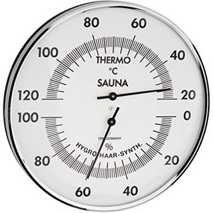 TFA Dostmann Analoge sauna-thermo-hygrometer, meting van de temperatuur/luchtvochtigheid.